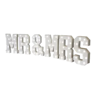 4FT Bold Light Up Letters (£150 MR &MRS) Hire