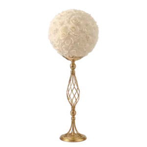Tall Elegant Gold Centerpiece with Floral Arrangement Hire