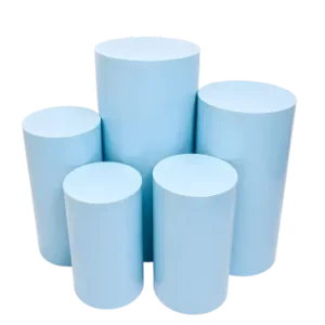 Set of 5 Cake Plinth (Blue) Hire