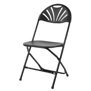 Black Fan Back Folding Chair Hire