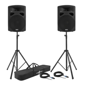 Bluetooth Speakers on Stands with Mic Hire
