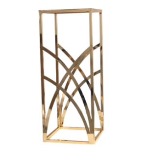 Gold Rectangular Flower Stand Hire